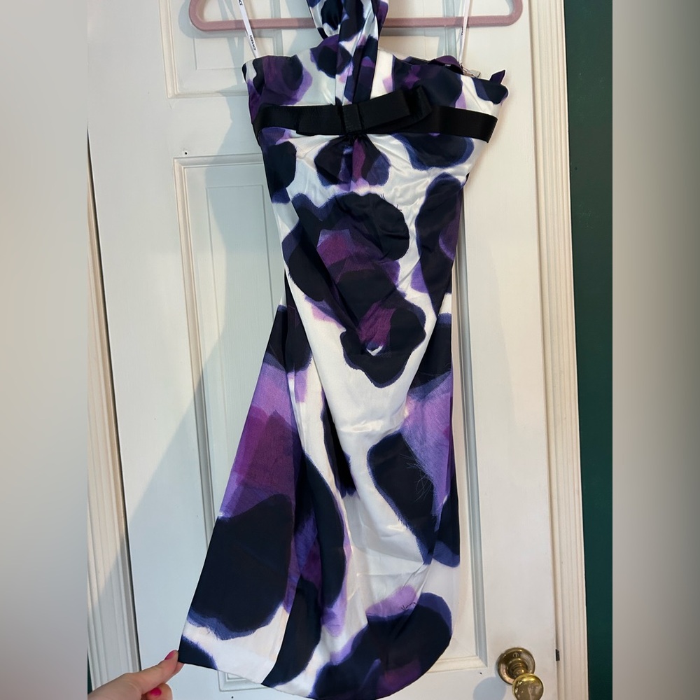 Silk Versace one shoulder halter size 2